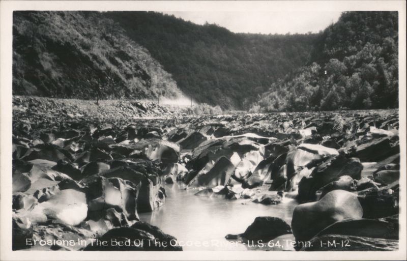 Erosions In The Bed Of The Ocoee River - U.S. 64 Tennessee