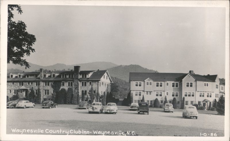 Waynesville Country Club Inn with Vintage Cars and Mountains North Carolina