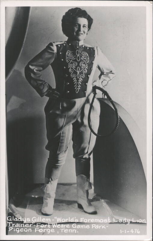 Gladys Gillem - World's Foremost Lady Lion Trainer Pigeon Forge Tennessee