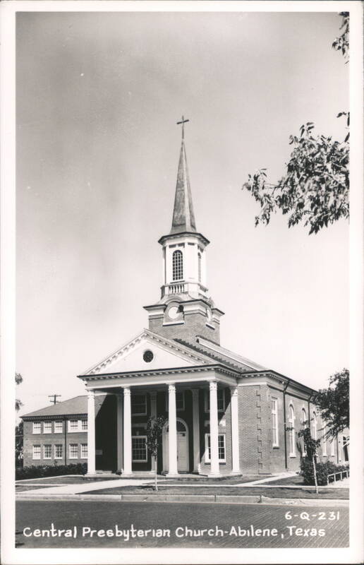Central Presbyterian Church with Spire and Columns Abilene Texas