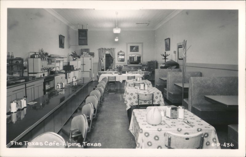 Interior View of The Texas Cafe Alpine