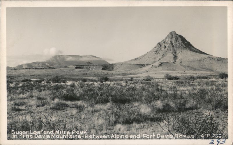 Sugar Loaf and Mitre Peak in The Davis Mountains Texas