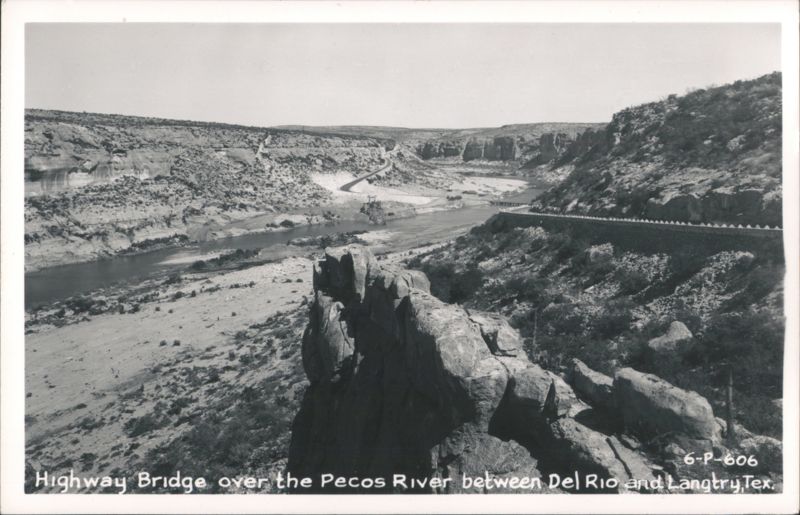 Highway Bridge over the Pecos River between Del Rio and Langtry Texas