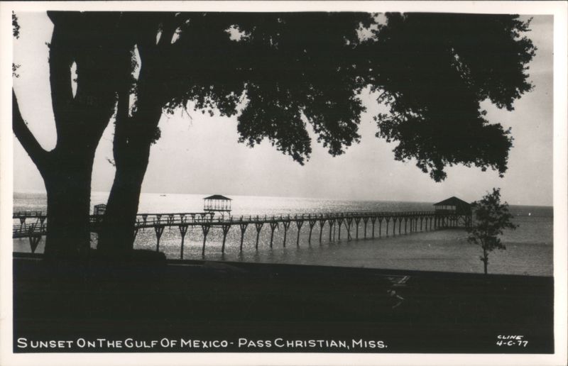 Sunset On The Gulf Of Mexico Pass Christian Mississippi