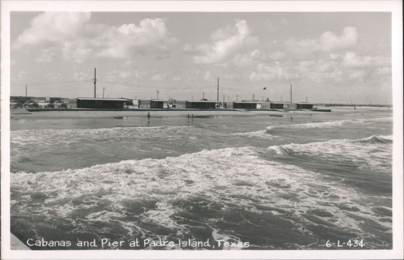 Cabanas and Pier at Padre Island Corpus Christi Texas