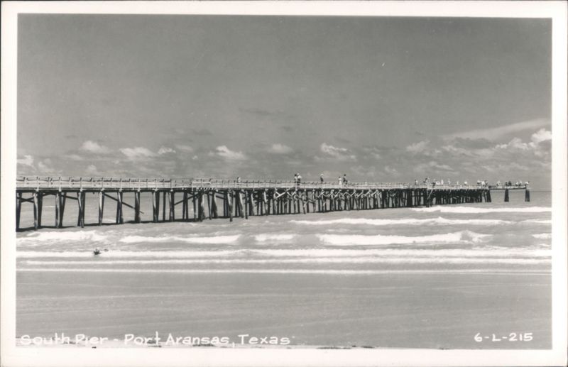South Pier with people fishing, Port Aransas Texas