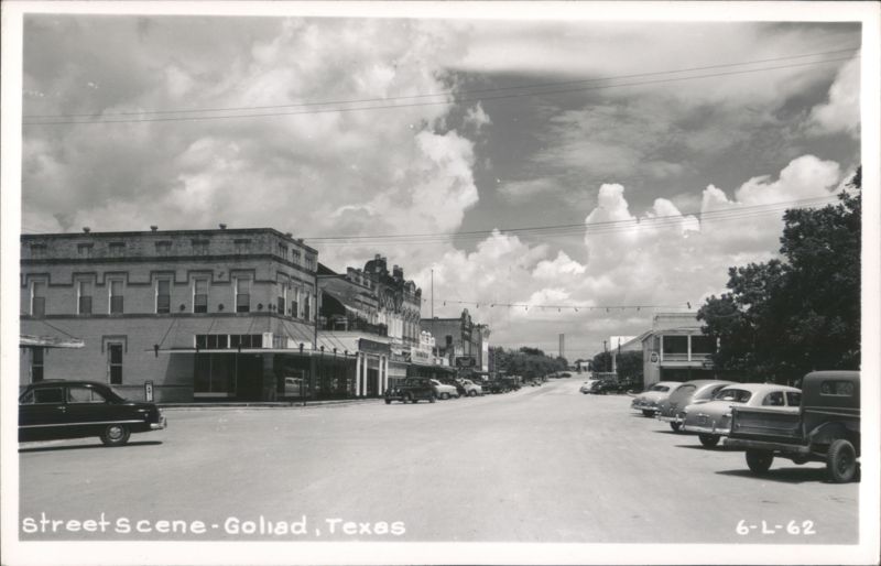 Street Scene with Cars and Buildings, Goliad Texas