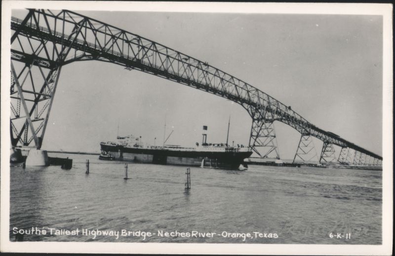 South's Tallest Highway Bridge over Neches River Orange Texas