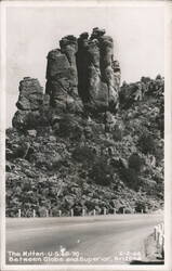 The Mitten Rock Formation, U.S. 60-70, Arizona Postcard