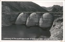 Upstream Side of Coolidge Dam, U.S. 70 Postcard