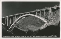 Queen Creek Bridge on U.S. 60-70 Postcard