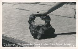The "Basket" - 49 lb. Meteorite near Meteor Crater, Winslow, Arizona Postcard