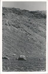 Rocky Mountain Slope with Building on Ridge Postcard