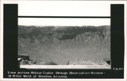 View across Meteor Crater through Observation Window Postcard