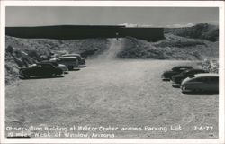 Observation Building at Meteor Crater across Parking Lot Postcard