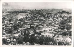 Aerial View of Copperhill, showing town, bridge, and surrounding hills Postcard