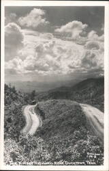 The Kimsey Highway, winding road through mountains Postcard