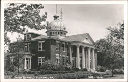 High School with Dome and Columns, Murphy, NC Postcard
