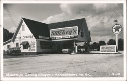 Stuckey's Candy Shoppe and Texaco Gas Station Postcard