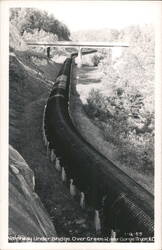 Waterway Under Bridge Over Green River Gorge Postcard