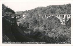 Waterway Under Bridge Over Green River Gorge Postcard