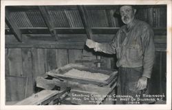 Grinding Corn into Cornmeal at Robinson's Mill, Dillsboro, NC Postcard