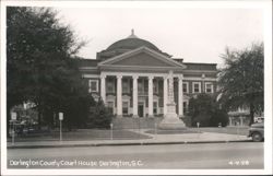 Darlington County Court House with Dome and Columns Postcard