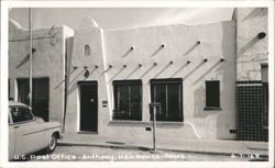 U.S. Post Office, Anthony, New Mexico - Texas Postcard