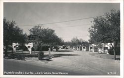 Pueblo Auto Courts Motor Lodge Postcard