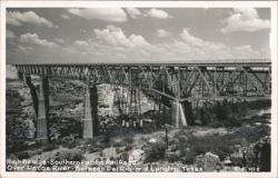 High Bridge - Southern Pacific Rail Road Over Pecos River Postcard