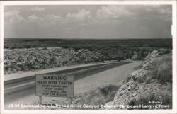 U.S. 90 Descending Into Pecos River Canyon Postcard