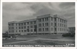 Gold Star Memorial Dormitory - McMurray College Postcard