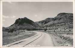 U.S. 90 Highway between Alpine and Marfa Postcard
