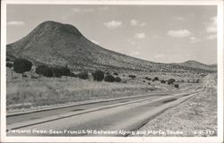 Paisano Peak Seen From U.S. 90 Between Alpine and Marfa Postcard