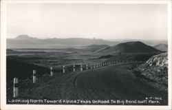 Road to Big Bend Natl. Park, Looking North Toward Alpine Postcard