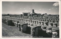 Bales Of Cotton Ready For Shipment - Balmorhea, Texas Postcard