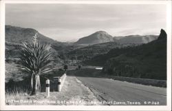 Road through Davis Mountains, Alpine and Fort Davis area Postcard