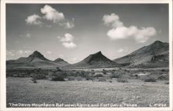 Davis Mountains Between Alpine and Fort Davis, TX Postcard