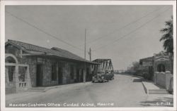Mexican Customs Office - Cuidad Acuña, Mexico Postcard