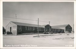 Public School - Marathon, Texas Postcard