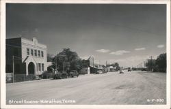 Street Scene with Hotel Parkway & Coffee Shop, Marathon Postcard