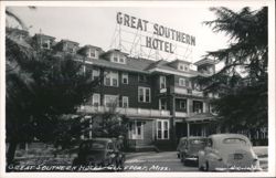 Great Southern Hotel with Vintage Cars Postcard