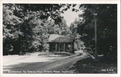 Entrance to Spring Mill State Park Postcard