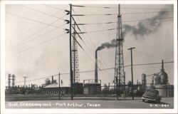 Gulf Cracking Unit Oil Refinery Postcard