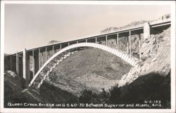 Queen Creek Bridge on U.S. 60-70 Postcard