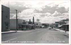 Main Street View with Valley National Bank and State Theater Postcard