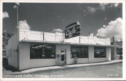 Lockwood Cafe with Neon Sign Postcard