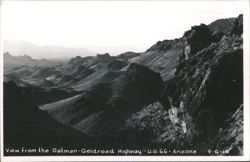 View from the Oatman-Goldroad Highway - U.S. 66 Postcard