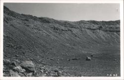 View of a Large Rocky Crater Landscape Postcard