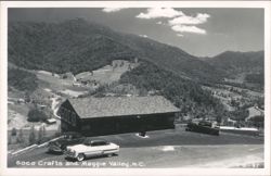 Soco Crafts, Maggie Valley, NC with Mountain and Valley View Postcard